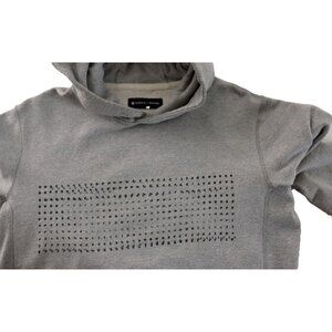 Purple Brand Men's Size Large Gray Hoodie Graphic Sweater Pullover Pocket $425